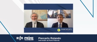 Piercarlo Rolando  CEO di RINA Prime Value Services, intervistato da  Flavio Padovan in occasione dell'evento istituzionale "Credito al Credito"